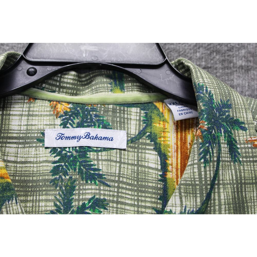 Tommy Bahama Zama Palms-Tea Leaf Island Zone Silk Blend Camp Shirt 2XL - Picture 3 of 6